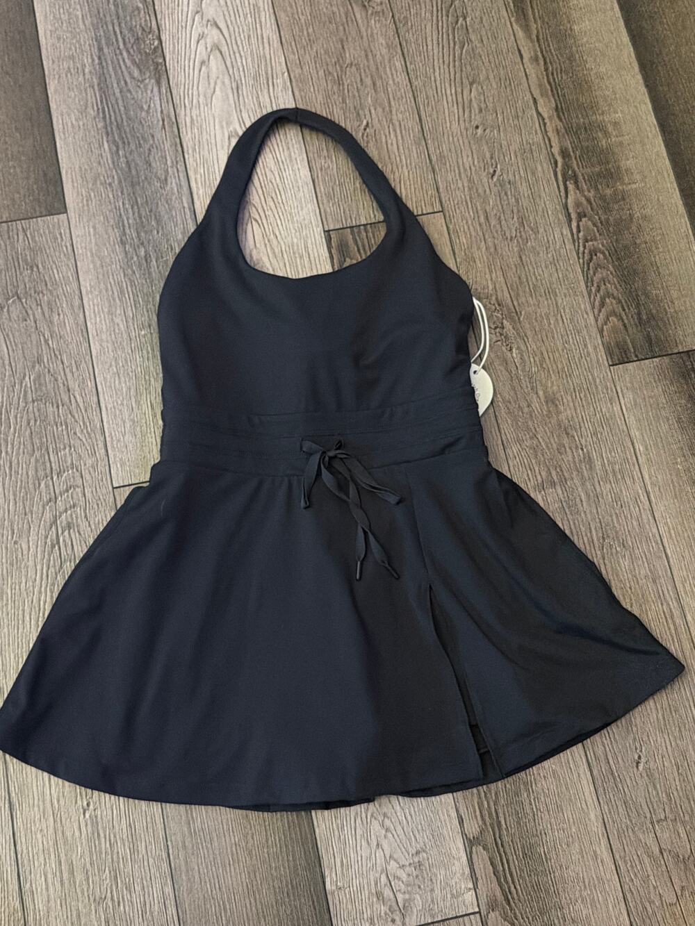 BLogilates Small Game Set Match Halter Active Dress Black NWT